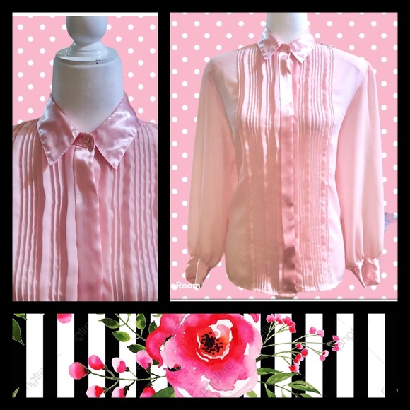 Vintage Tops - Circle Square Vintage Pink Button Down